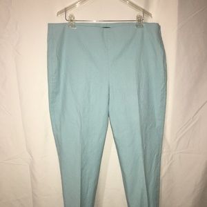 Talbots Women 16  Blue Jaquard Zipper Capri❤️